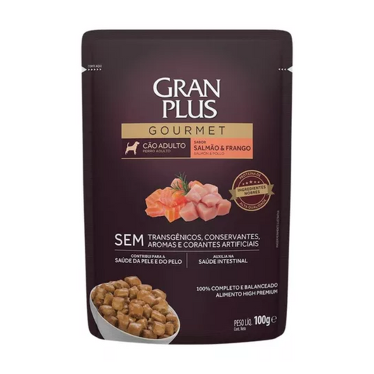 SACHET GRAN PLUS PERRO ADULTO SALMON Y POLLO