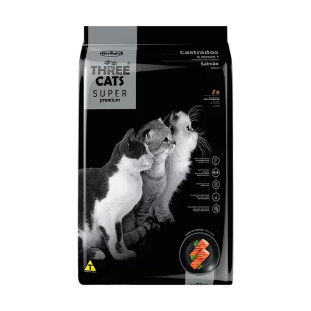 THREE CATS SUPER PREMIUM CASTRADOS 3 kg