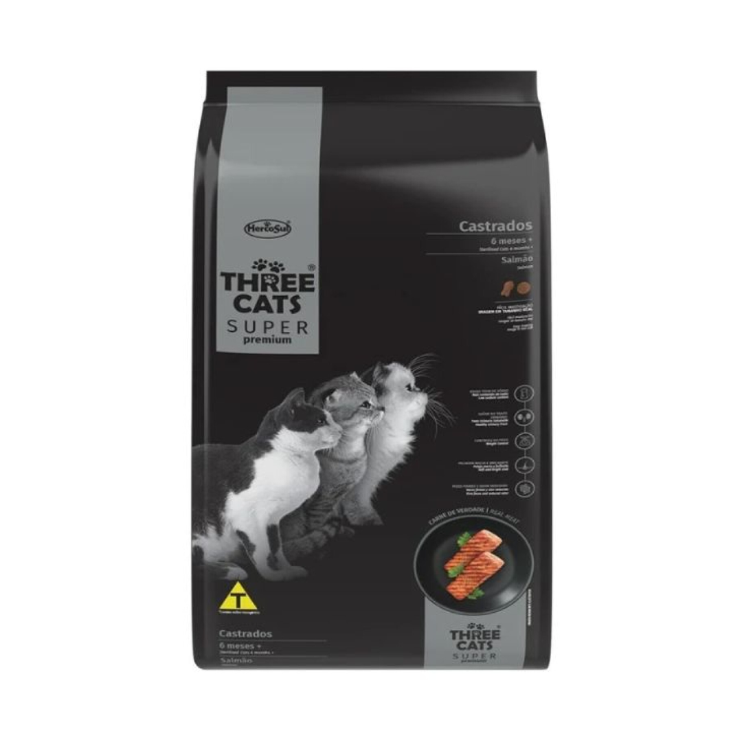 THREE CATS SUPER PREMIUM CASTRADOS 500 grs