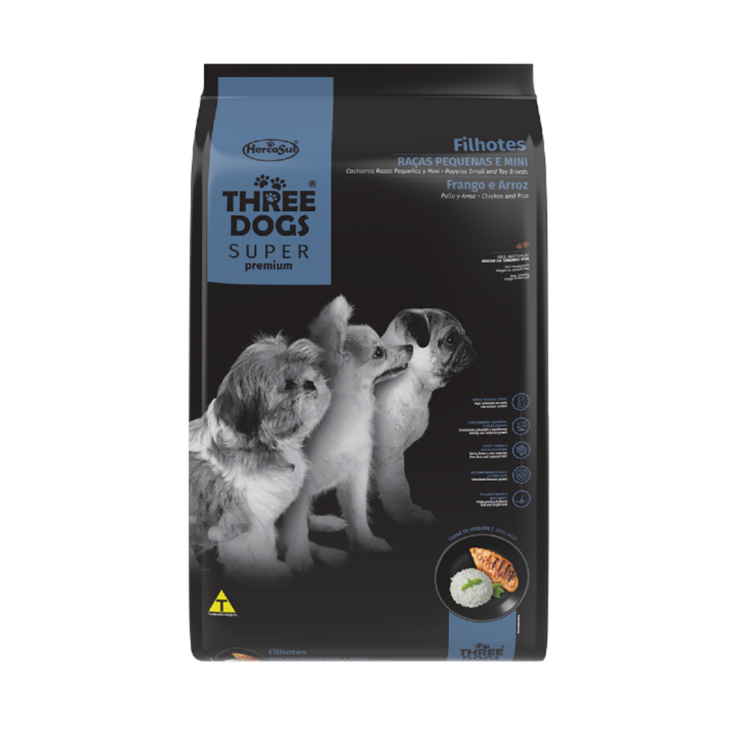 THREE DOGS SUPER PREMIUM FILHOTE RAZA PEQUEÑA